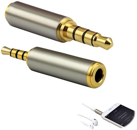 tiyiyok 2 Pièces Adaptateur Audio 3.5mm Mâle vers 2.5 mm Femelle, Adaptateur de Prise Casque, Jack 2.5 vers 3.5, Compatible avec Les Écouteurs, Les Haut-Parleurs, etc
