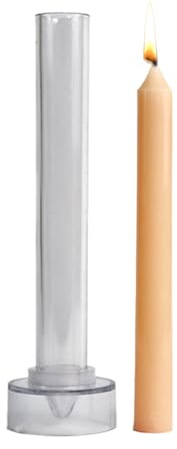 Pillar ljusform, 20 cm transparent ljusstakeform, blockljus, formar för ljustillverkning, för nödljus, bönljus, kyrkljus