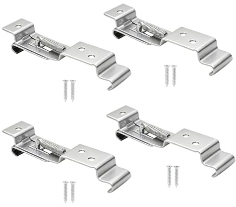Trailer Number Plate Holder, 4Pcs Stainless Steel Number Plate Clips, Trailer Number Plate Clips Holders Spring Loaded Stainless Steel for Trailers Caravans