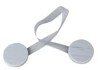 HD BRICO Fermatende in Coppia con calamita Stile Pietra Tutti Tipi di Tende 2 Pezzi (Grigio Chiaro)