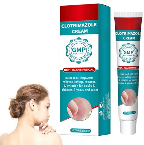 Crema Antifúngica 30g, Crema Antipruriginosa para Aliviar la piel Jock Picazón, Eczema, Tratamiento Eficaz del Pies del Atleta, Calma la Picazón
