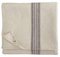 Linen & Cotton Luxus Vintage Shabby Chic Rustikal Tischdecke Provence - 100% Leinen, Beige Natur Schwarz (136 x 200 cm) Tischtuch Stoff Tischwäsche Rechteckig für Haus Home Küche Dekoration Wohnzimmer