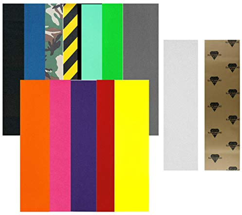 Black Diamond Old School Skateboard Griptape 10 x 34 Grip Tape (10 x 34 Black, Without Application Kit)
