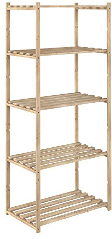 SCAFFALE IN PINO 5 RIPIANI CM.65X40X171H