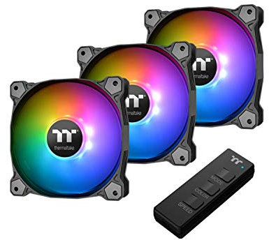 Thermaltake Pure 14 ARGB Sync Radiator Fan TT Premium Edition (3-Fan Pack) / Gehäuselüfter/Schwarz/PWM / 14cm