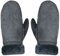 MEGAUK Herren/Jungen Fäustlinge mit Warme Gefüttert - Lammfell Design Handschuhe - Kunstfell Winterhandschuhe - Winter Fausthandschuhe (Grau)