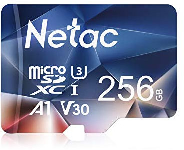 Netac Scheda Micro SD, Scheda di Memoria 256GB, A1, U3, C10, V30, 4K, 667X, UHS-I velocità Fino a 100/30 MB/Sec(R/W) Micro SD Card per Telefono, Videocamera, Switch, Tablet