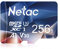 Netac 256GB Speicherkarte，Micro SD Karte(A1, U1, C10, V10, FHD, 600X), TF Memory Card UHS-I bis zu 90/10 MB/s(R/W) für Kameras, Dashcam, Switch und Smartphones