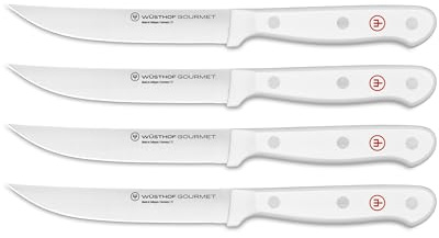WÜSTHOF Classic juego de cuchillos bistec con 4 cuchillos 12 cm, blanco
