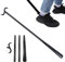 Palo de vestir de 36 pulgadas de largo con herramienta de ayuda para vestir con cuerno de zapato para zapatos, calcetines, camisas y pantalones