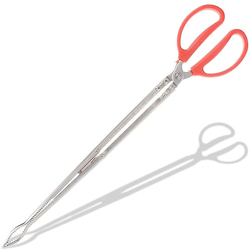 Zerodeko Feuerwerkzeuge Kaminzange Schwerlast-Brennholzklauengreifer Für Innenkamin Gas-Feuerstelle Für Außenbereich Holzbefeuerter Kamin Lagerfeuer Edelstahl- Zum Bewegen Von Feuerholz