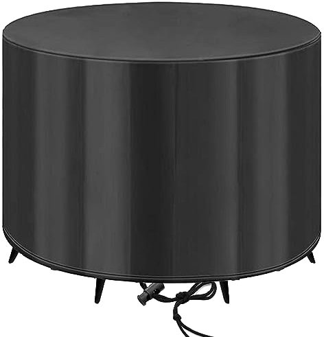 Abdeckung für Gartenmöbel ,Runden Multi Größe Abdeckhaube Gartentisch,Wasserdicht, Winddicht, UV-beständig 420D Oxford,Abdeckhauben für Möbelsets, für Gartentisch Sitzgruppe-215x85cm