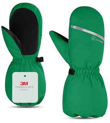 KUTOOK Guanti da Sci per Bambini 2-8 Anni Guanti Invernali Caldi Guanti Neve Bambina Guanti Impermeabili Bambino Termici per Slittino Snowboard Pattinaggio Ciclismo Corsa