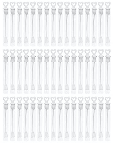 48PCS Wedding Bubble Wands, Mini Heart Shape Soap Bottle Tube Bubbles Party Bag Fillers Mini Bubbles Kids Party Decoration Supplies