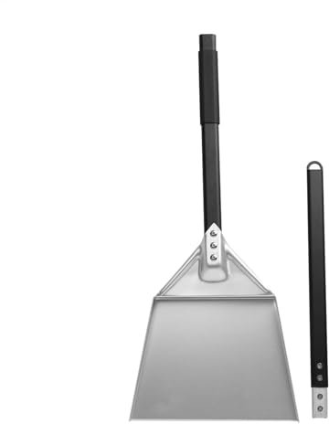 Pala para Chimenea - Pala para carbón de Acero Inoxidable de Calibre Pesado | Pala para Cenizas de carbón para Barbacoa, recogedor, Pala para Cenizas de Horno con Mango Desmontable | Construcción