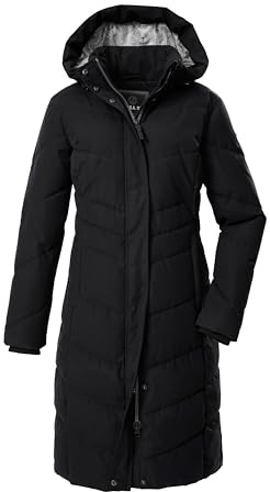 G.I.G.A. DX quiltad damkappa/funktionell kappa i dunlook med avtagbar huva GW 61 WMN QLTD CT, svart, 44, 43531-000