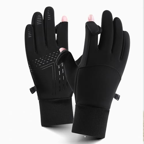 MAZELIKEHOOD Gants pour Homme Hiver Tactile Imperméables Windproof avec Doublure Polaire pour Randonnée Velo Moto Ski