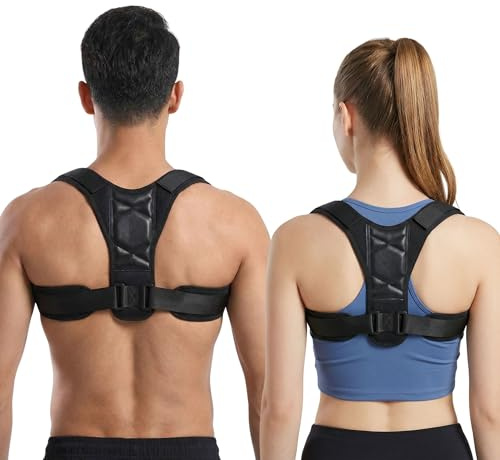 VELANT Corrector de Espalda y Postura para Hombre y Mujer – Soporte Ajustable para Espalda, Cuello y Hombros – Alivia Dolor de Espalda, Mejora la Postura y se Oculta Bajo la Ropa