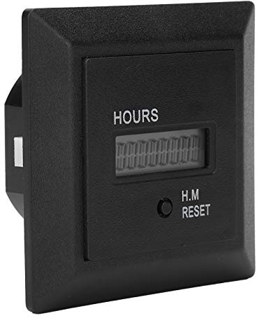 Generic HM-1R Timräknare med Tydlig Display, Korrosionsbeständighet, 0,01h, för Båtar Bilar Snöskotrar, ABSe-material