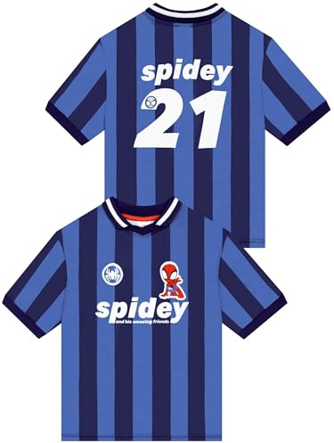 Marvel T-Shirt, Maillot De Football Spidey Et Ses Amis Extraordinaires, T-Shirts Spider-Man pour Garçon, Vêtements pour Garçon