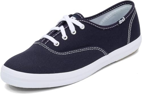 Keds Women's Champion Original Canvas Lace-Up Sneaker, Navy, 9 M US