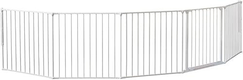 BabyDan XXL Barrière flexible pour protection de foyer cheminée Blanc
