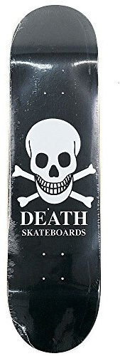 Death Black Skull 8.25 Wide Pro Skateboard Deck + Free Griptape