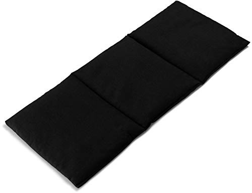Hot Cherry Pit Pillow - Heating Pad and Cooling Bag - Cherry Stone - Microwavable (Black, 3 Pockets Style 19.6 x 7.8 in)