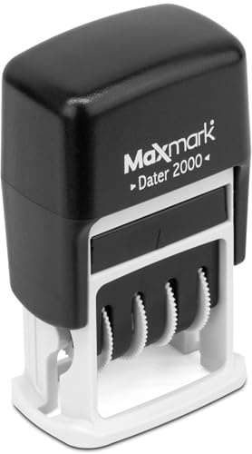 MaxMark Dater 2000, Self Inking Small Date Stamp with Dry Pad, No Ink