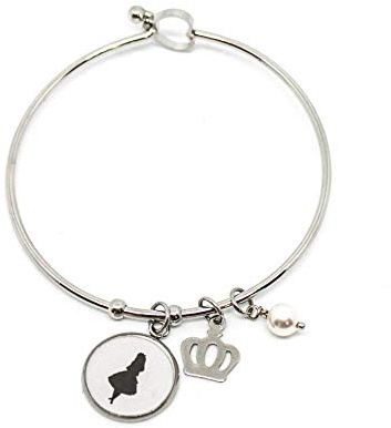 Bracciale bangle in acciaio sagoma Alice inspired