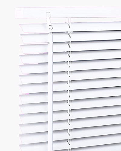 PVC Venetian Blind Blinds Easy Fit Curtains Trimmable Fittings Windows Treatment Shutters Twist Open Close Pay only 1 Flat shipping £3.99 for multiple buying (White, 150 W x 150 L)
