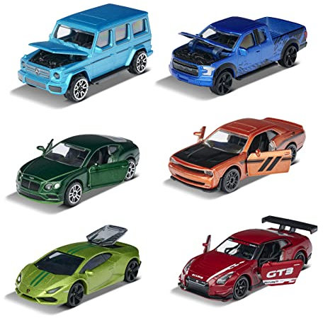Majorette 212054024Q01 Limited Edition, matt verchromt, Spielzeugautos aus Metall, mit Freilauf und zu öffnenden Teilen, 1 Stück, sortiertes Modell