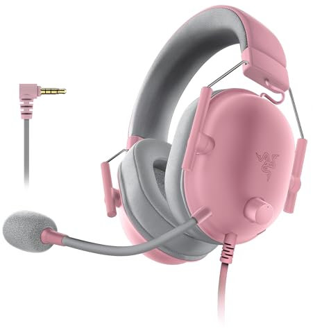 Razer BlackShark V2 X - Auriculares Gaming con Cable Multiplataparama (Diafragmas de 50mm TriForce, Micrófono Cardioide HyperClear, Ligereza y Comodidad, Compatibilidad Multiplataparama) Rosa