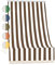 Tenda da Sole da Veranda e da Giardino in Tessuto Resistente, Ombreggiante, Idrorepellente, Protezione dai Raggi UV - Tenda a Caduta Fantasia Rigata (200x300 cm, Marrone)