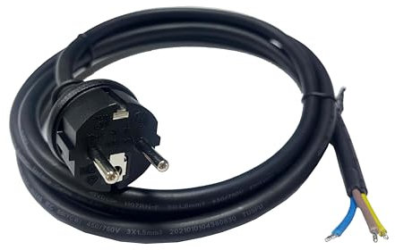 Solarsys® - 2m Stromkabel H07RN-F 3x1,5mm, Gummi-Anschlussleitung VDE Zertifikat, AC-Kabel mit Schuko-Steckdose (CEE 7/7) für Mikro-Wechselrichter APsystems Hoymiles Deye Envertech,2 Meter