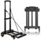 Liangduo Folding Hand Truck, 100KGS Heavy Duty Platform Truck Utility Cart with 4 Wheels & 2 Elastic Ropes, Trolley on Wheels for Luggage, Travel, Auto, Shopping, Moving and Office, Black