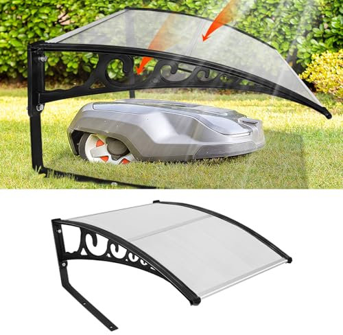 YUENFONG Garage pour robot tondeuse, abri de voiture pour tondeuse à gazon, abri de voiture, protection UV garage, toit, protection contre la pluie, la grêle, 103 x 77 x 45,5 cm