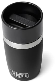 YETI Rambler 8 oz (236 ml) Travel Bottle mit 100% auslaufsicherem HotShot-Deckel, Vakuumisolierte Edelstahl-Thermoflasche – Black
