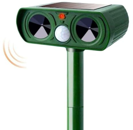 Solar Ultrasonic Cat Repellent for Gardens | Cat Deterrents,Fox Deterrent,Cat Scarer with Motion Sensor & LED Flash | Waterproof Animal Repeller for Rats,Dogs,Squirrels,Birds and Foxes