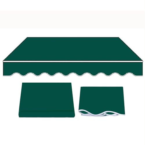 Grön ersättning Ning-tyg med Valance UV/vattentålig täckduk för utomhusbruk 6,0 x 2,0 m (20 x 6,5 fot) – skugglösning