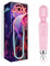 JOX Masajeador electrico inalámbrico de mano con 8 velocidades potentes y 20 patrones de vibracion, silencioso e impermeable portátil y recargable, carga por USB wand massager (Rosa Claro)