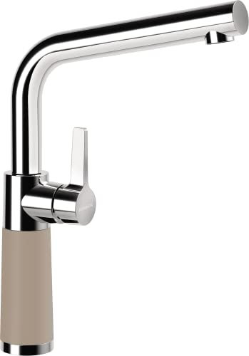 SCHOCK Robinet de cuisine SC-540 Twilight - Marron CRISTADUR haute pression avec bec fixe et connecteurs standard