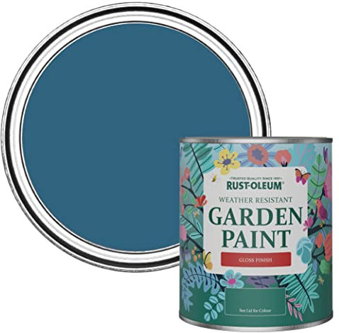 Rust-Oleum Blue Mould-Resistant Garden Paint In Gloss Finish - Cobalt 750ml