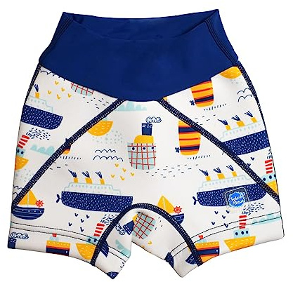 Splash About Shorts de baño de incontinencia para niños pequeños, Tug Boats, 3-4 años