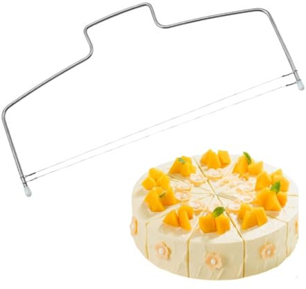 JTKREW Taglia Torta,Taglia Torta in Acciaio Inox,Regolabile in Altezza (32cm),Adatta per Casa,Cottura,Pasticceria