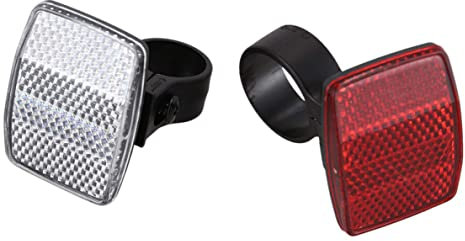 Comebachome Fahrradreflektoren, 2PCS -Fahrradreflektoren für Nachtfahrten, 3 cm Fahrrad hinter vordere Reflektoren für die Lenker -Sattelstange (weiß+rot)
