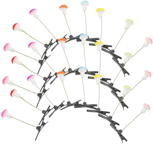 Beaupretty 30 Pièces Pince à Cheveux Citronnier Pince à Cheveux En Forme De Pousse Épingles à Cheveux Drôles Barrette à Cheveux Champignon Longue Fille Plastique Et De Zinc