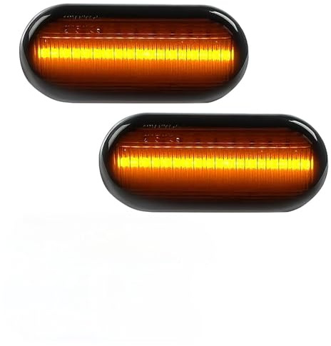 Dynamic LED Side Indicator 18 SMD Amber Turn Signal Light with Error Free Canbus for VW, Ford, Seat, Skoda - Compatible with Fiesta, Focus, Golf, Jetta, Passat, Polo, Sharan, Ibiza, Leon, and More