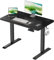 JUMMICO Höhenverstellbarer Schreibtisch KOMPLETTE TISCHPLATTE Elektrischer Schreibtisch Höhenverstellbar mit Memory-Funktion Steh-Sitz Tisch Computertisch 110 x 53 cm Schwarz