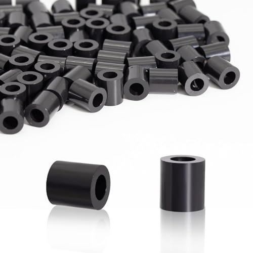 KINETOX 100 Pièces Rondelles d'espacement Rondes en ABS Entretoises Plastique Isolantes Rondelle Plastique M6 pour vis M6 11x10mm pour Circuit Imprimé | Isolation électrique